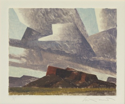 Ed Mell Arizona Mesa 8 x 9.75 Monoprint $2,800.00