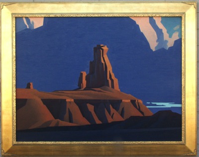 Ed Mell Looming Clouds Against Pinnacle 30 x 40 SOLD