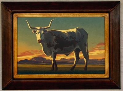 Ed Mell Texas Longhorn 18 x 24 SOLD